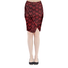 Redreptile Midi Wrap Pencil Skirt by LalaChandra