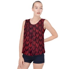 Redreptile Bubble Hem Chiffon Tank Top