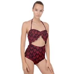 Redreptile Scallop Top Cut Out Swimsuit by LalaChandra