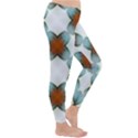 Bronze And Teal Crisscross Pattern Classic Winter Leggings View3