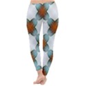 Bronze And Teal Crisscross Pattern Classic Winter Leggings View4