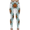 Bronze And Teal Crisscross Pattern Classic Yoga Leggings View1