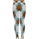 Bronze And Teal Crisscross Pattern Classic Yoga Leggings View2