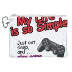 My Life Is Simple Canvas Cosmetic Bag (xl) by Ergi2000