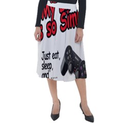 My Life Is Simple Classic Velour Midi Skirt  by Ergi2000