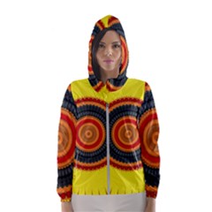 Art Decoration Wallpaper Bright Hooded Windbreaker (women) by Pakrebo