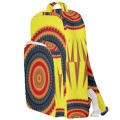 Art Decoration Wallpaper Bright Double Compartment Backpack