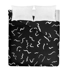 Scribbles Lines Drawing Picture Duvet Cover Double Side (full/ Double Size) by Pakrebo