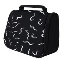 Scribbles Lines Drawing Picture Full Print Travel Pouch (small)