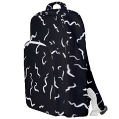 Scribbles Lines Drawing Picture Double Compartment Backpack