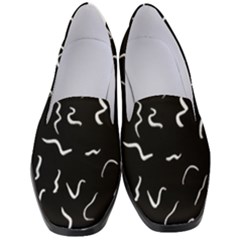 Scribbles Lines Drawing Picture Women s Classic Loafer Heels