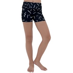 Scribbles Lines Drawing Picture Kids  Lightweight Velour Yoga Shorts