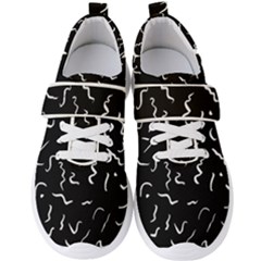 Scribbles Lines Drawing Picture Men s Velcro Strap Shoes