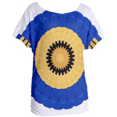 Design Circular Round Pattern Women s Oversized Tee by Pakrebo