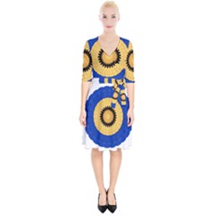 Design Circular Round Pattern Wrap Up Cocktail Dress by Pakrebo