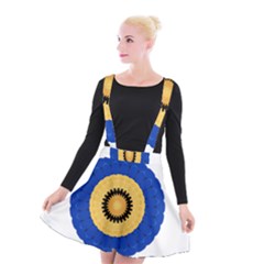 Design Circular Round Pattern Suspender Skater Skirt by Pakrebo