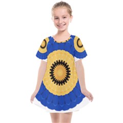 Design Circular Round Pattern Kids  Smock Dress by Pakrebo