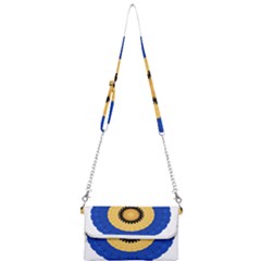 Design Circular Round Pattern Mini Crossbody Handbag