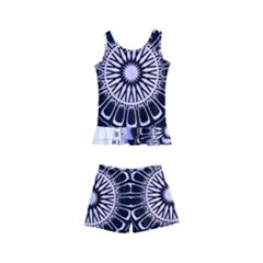 Design Circular Pattern Mandala Kids  Boyleg Swimsuit by Pakrebo