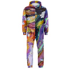 Abstract Modern Detail Color Hooded Jumpsuit (men)  by Pakrebo