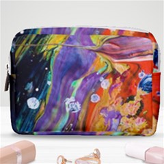 Abstract Modern Detail Color Make Up Pouch (medium)