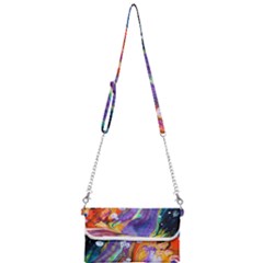 Abstract Modern Detail Color Mini Crossbody Handbag