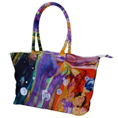 Abstract Modern Detail Color Canvas Shoulder Bag