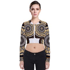 Mandala Pattern Round Ethnic Long Sleeve Zip Up Bomber Jacket by Pakrebo