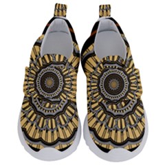 Mandala Pattern Round Ethnic Kids  Velcro No Lace Shoes by Pakrebo