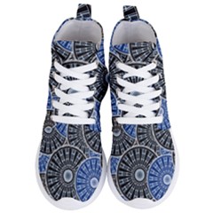 Cog Gear Wheel Engineering Round Women s Lightweight High Top Sneakers by Pakrebo