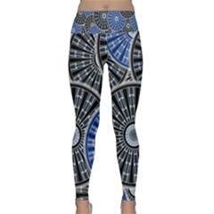 Cog Gear Wheel Engineering Round Lightweight Velour Classic Yoga Leggings by Pakrebo