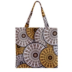 Gears Round Header Banner Cog Zipper Grocery Tote Bag by Pakrebo