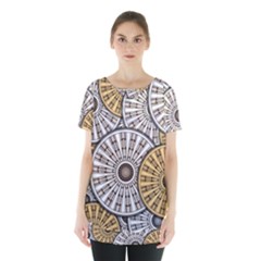 Gears Round Header Banner Cog Skirt Hem Sports Top by Pakrebo