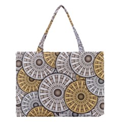 Gears Round Header Banner Cog Medium Tote Bag by Pakrebo