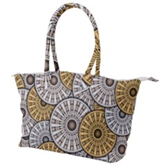 Gears Round Header Banner Cog Canvas Shoulder Bag