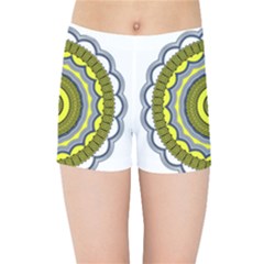 Mandala Pattern Round Ethnic Kids  Sports Shorts by Pakrebo