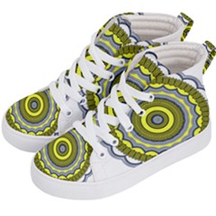 Mandala Pattern Round Ethnic Kids  Hi-top Skate Sneakers