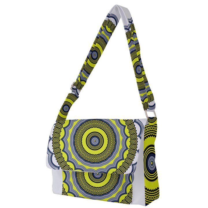 Mandala Pattern Round Ethnic Full Print Messenger Bag