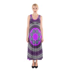 Round Pattern Ethnic Design Sleeveless Maxi Dress by Pakrebo