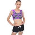 Round Pattern Ethnic Design V-Back Sports Bra View1