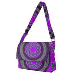 Round Pattern Ethnic Design Full Print Messenger Bag by Pakrebo