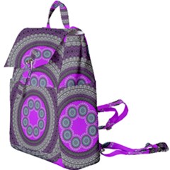 Round Pattern Ethnic Design Buckle Everyday Backpack