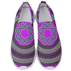 Round Pattern Ethnic Design Men s Slip On Sneakers