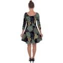 Autumn Fallen Leaves Dried Leaves Quarter Sleeve Skater Dress View2