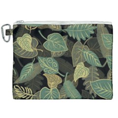 Autumn Fallen Leaves Dried Leaves Canvas Cosmetic Bag (xxl) by Pakrebo