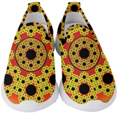 Fractal Art Design Pattern Kids  Slip On Sneakers