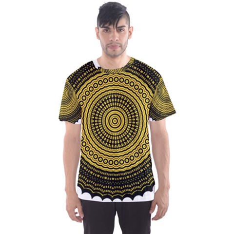 Design Circular Shape Round Men s Sports Mesh Tee by Pakrebo