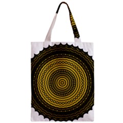 Design Circular Shape Round Zipper Classic Tote Bag by Pakrebo