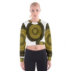 Design Circular Shape Round Cropped Sweatshirt