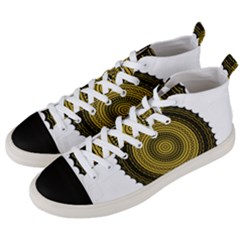 Design Circular Shape Round Men s Mid-top Canvas Sneakers by Pakrebo